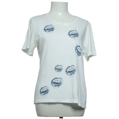 T-shirt (Vit, Blå) från FGL Ekologisk bomull