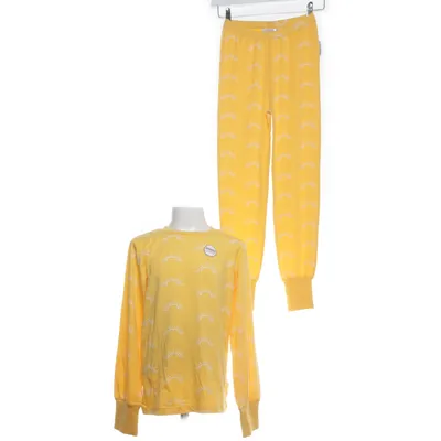 Pyjamas (Gul, Vit) från Geggamoja Bambu, Ekologisk bomull, Elastan