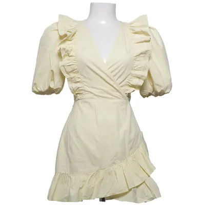 Wrap dress (Yellow) from Missguided Cotton, Polyester