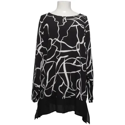 Blouse (Noir, Blanc) de Emery Rose Élasthane, Polyester