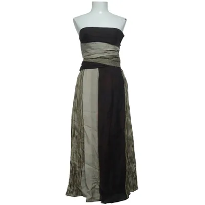 Maxi jurk (Bruin, Beige) van Massimo Dutti Linnen, Viscose