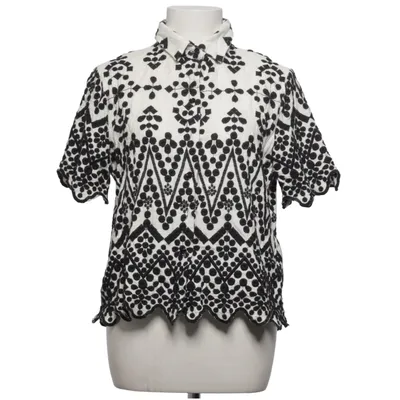 Blouse (Black, White) from Zara Viscose