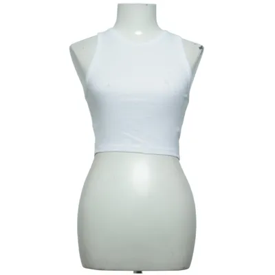 Crop top (Vit) från Zara Bomull, Elastan