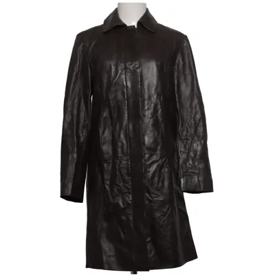 Veste longue en cuir (Marron) de Woodland Cuir