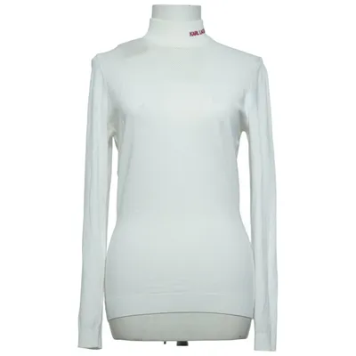 Pul à col roulé (Blanc) de Karl Lagerfeld Polyester, Viscose
