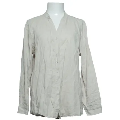 Blouse (Beige) van Santini Katoen, Linnen
