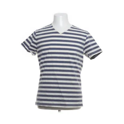 T-shirt (Wit, Blauw) van Bläck Katoen, Elastaan