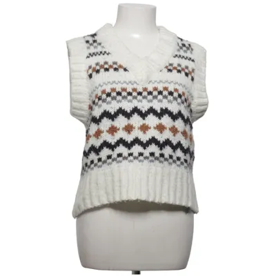 Pull sans manches (Blanc, Multicolore) de Zara Knit Acrylique, Fibre métallique, Polyamide, Laine