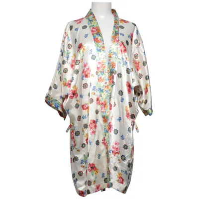 Robe de chambre (Blanc, Multicolore) de Exclusif Polyester