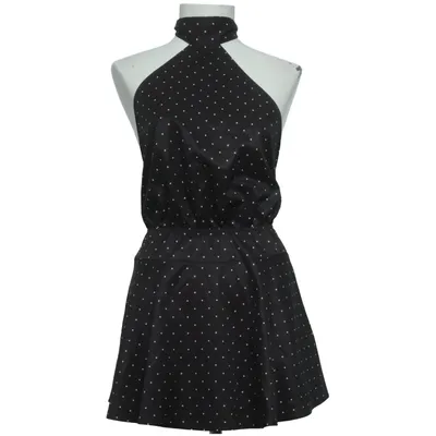 Halterneckklänning (Svart, Vit) från Shein Elastan, Polyester