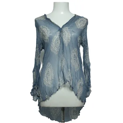 Blouse (Blue, Beige) from Stank Stockholm Elastane, Silk, Viscose