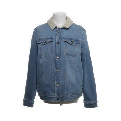 Fodrad jeansjacka (Blå) från Ulla Popken Bomull, Elastan, Polyester