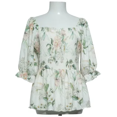 Peplum top (White, Green, Pink) from Ellos Elastane, Polyester
