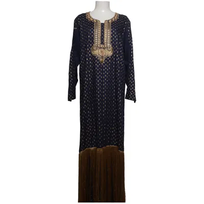 Traditional attire (Blue, Gold) from Jasmine Viscose