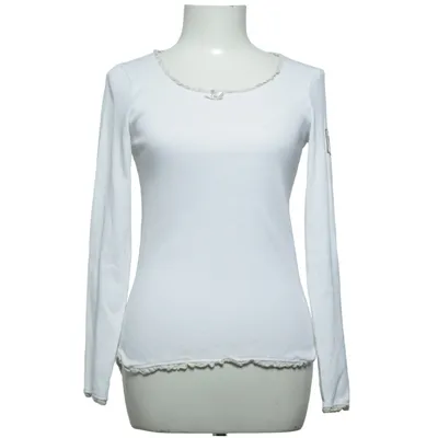 Langærmet t-shirt (Hvid) fra Blooming Bomuld, Elastan