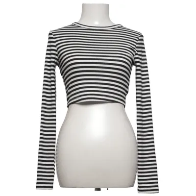 Crop top (Zwart, Wit) van NA-KD Elastaan, Polyester, Viscose