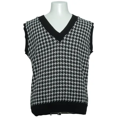 Pull sans manches (Noir, Blanc) de Naanaa Acrylique
