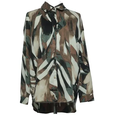 Blouse (Brown, Green, White) from Unika Polyester