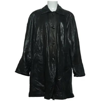 Leather coat (Black) from Goldstein Fur, Leather, Polyester