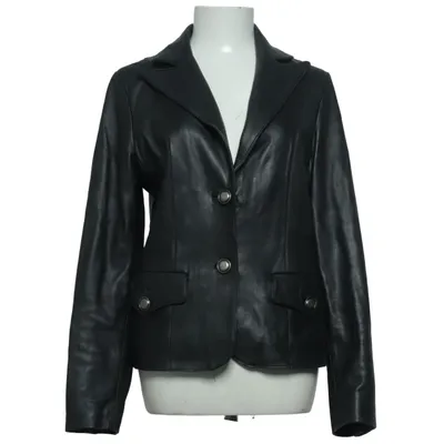 Leather blazer (Black) from Mauritius Leather, Polyester