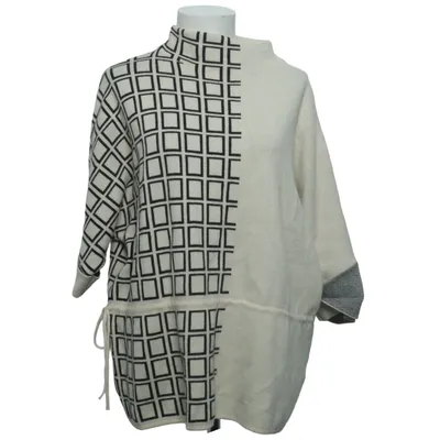 Sweater (Beige, Sort) fra Melody Nylon, Viscose