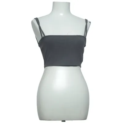 Crop top (Grijs) van Monica Geuze x NA-KD Polyamide, Viscose