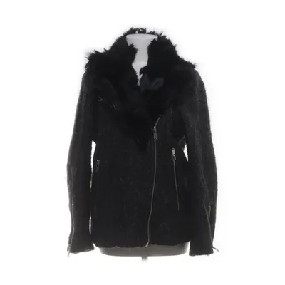 Jacket (Gray) from Mango Premium Cotton, Fur, Polyester, Wool