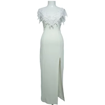 Aftenkjole (Hvid) fra Coty Polyester, Viscose