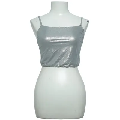 Crop top (Zilver) van Skims Elastaan, Polyamide