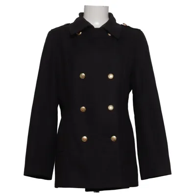 Pea coat (Black) from Joy Outerwear Polyamide, Wool