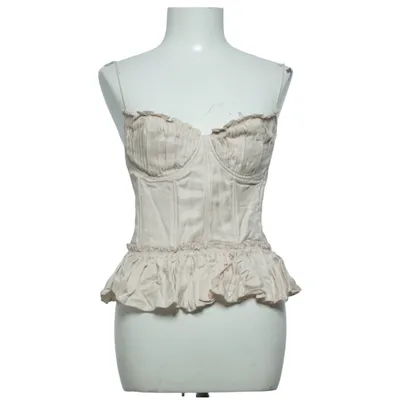 Peplum top (Beige) van H&M x Brock Collection Linnen, Viscose, Polyester