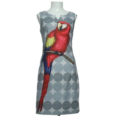 Kleid (Grau, Rot, Mehrfarbig) von Smashed Lemon Baumwolle, Elasthan