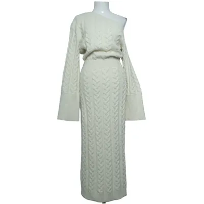 Maxikjole (Hvid) fra Adoore Elastan, Polyamid, Genanvendt polyester, Uld
