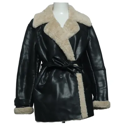 Shearlingjacka (Svart, Beige) från Sinsay Polyester, Polyuretan