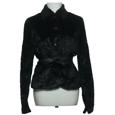 Jacket (Black) from Clasen Cotton, Leather, Viscose