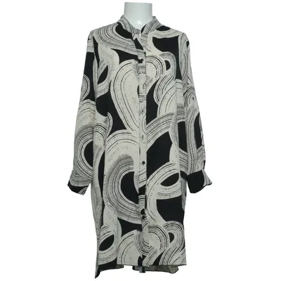 Blouse (Black, White) from Menglu Polyester