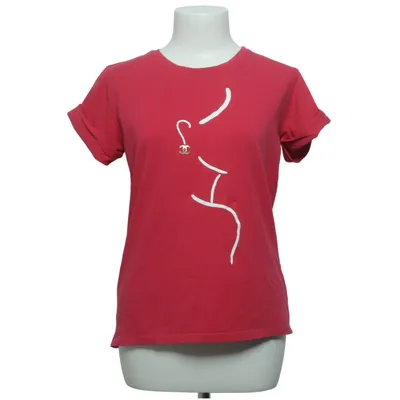 T-shirt (Roze) van Lara Katoen, Elastaan