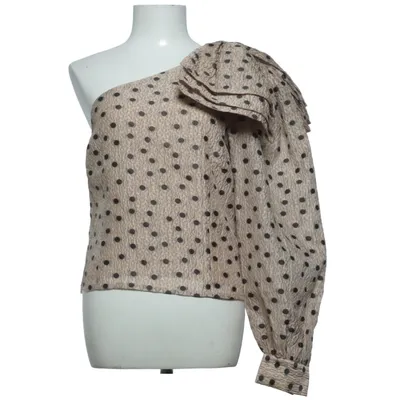 Bluse (Beige, Sort) fra Custommade
