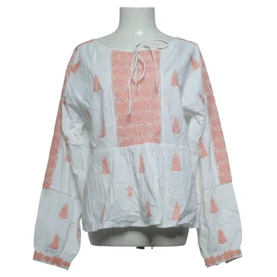 Blouse (White, Orange) from By Malina Cotton