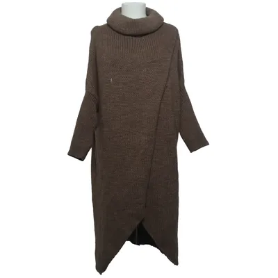Turtleneck dress (Brown) from Fobya Acrylic, Wool