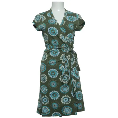 Wrap dress (Green, Blue, Multicolored) from Mei Cotton, Elastane