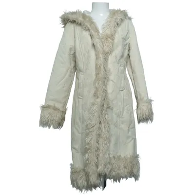 Shearlingjakke (Beige) fra Miss Ewing Akryl, Polyester