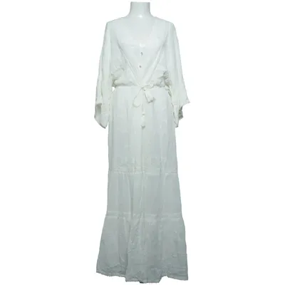 Maxi jurk (Wit) van Indiska Katoen, Polyester, Viscose