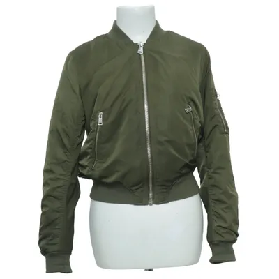 Bomber jacket (Green) from Topshop Petite Elastane, Polyester