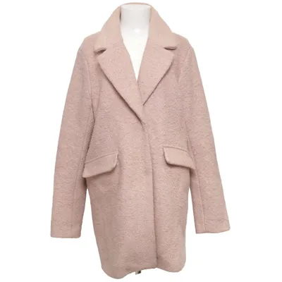 Coat (Pink) from Ichi Polyester, Wool