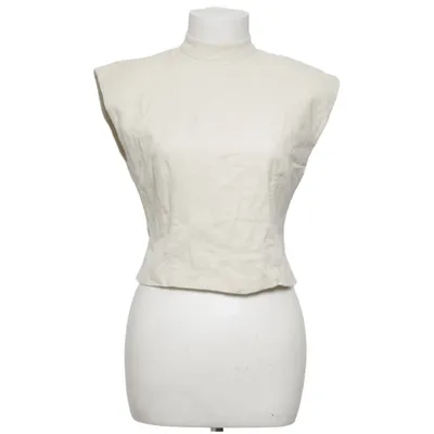 Gilet (Beige) van Maja Nilsson Lindelöf x Gina Tricot Katoen, Elastaan