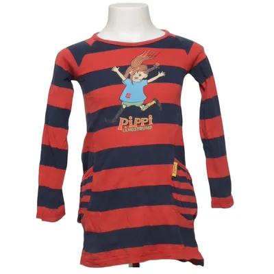 Klänning (Röd, Blå, Flerfärgad) från Pippi Långstrump Ekologisk bomull