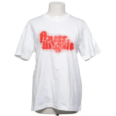 T-shirt (Hvid, Rød) fra Ganni Bomuld