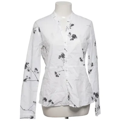 Blouse (Wit, Zwart) van Nile Katoen, Elastaan