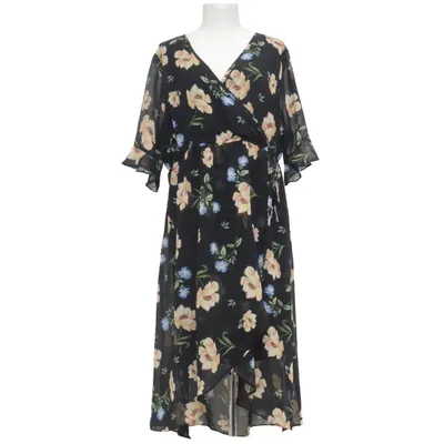 Wikkeljurk (Zwart, Meerkleurig) van New Look Maternity Polyester